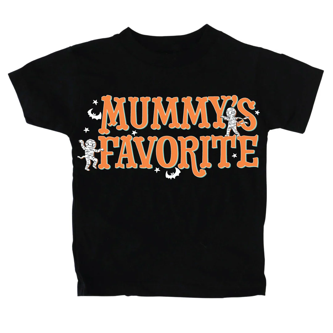 Mummy's Favorite Graphic Bodysuit & Kids Tee | Black