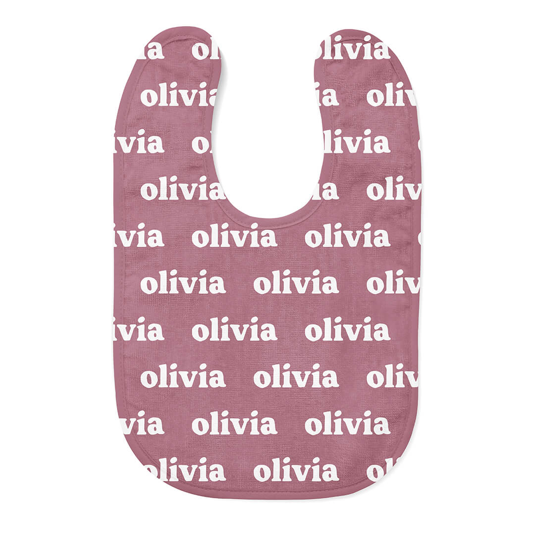 Personalized Baby Name Bib | Eggplant