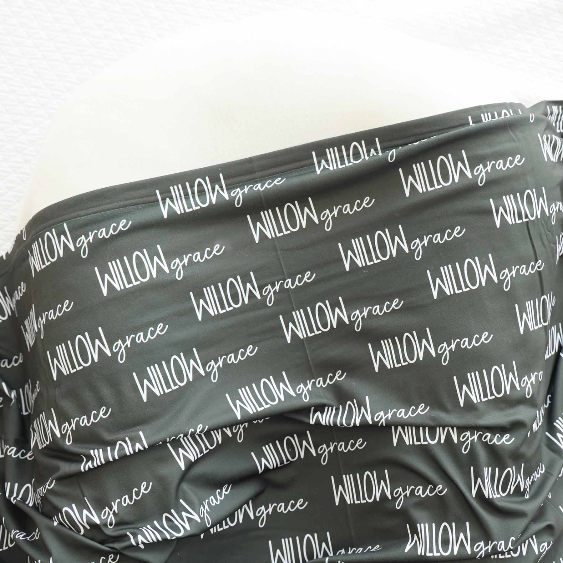 Personalized Baby Name Swaddle Blanket Font Duo | Best Selling Neutrals