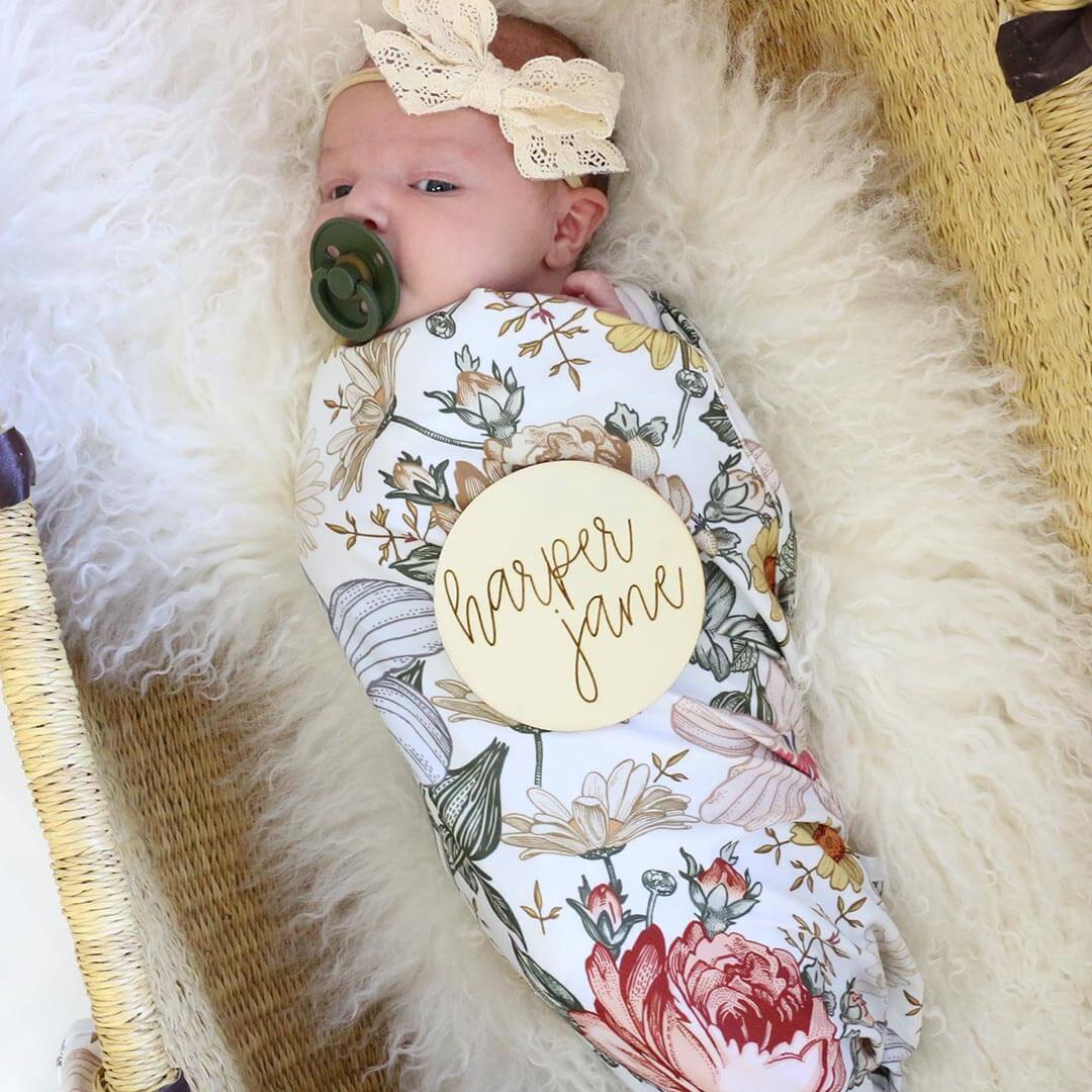 Personalized Baby Name Wood Announcement | ALL SCRIPT
