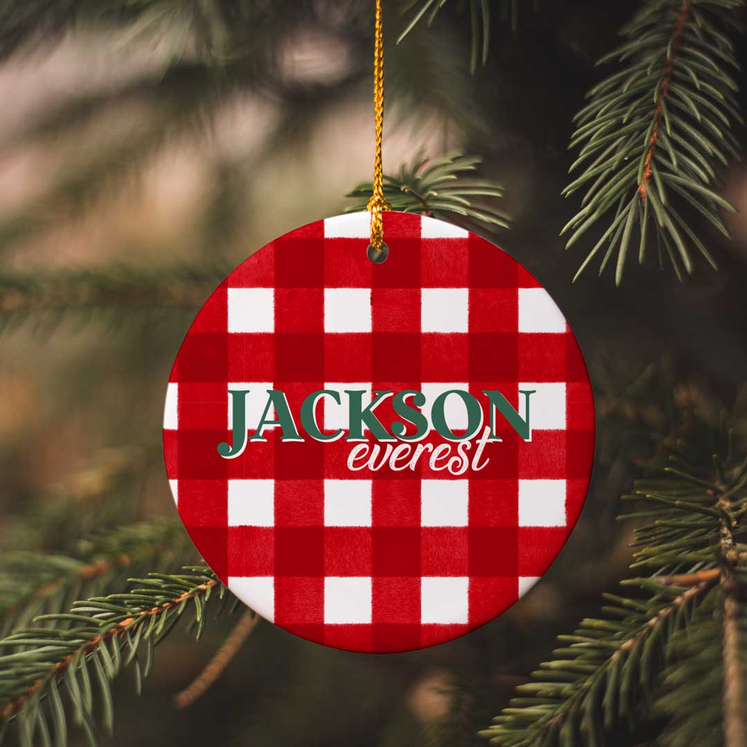 Personalized Ceramic Christmas Ornament | Checking It Twice
