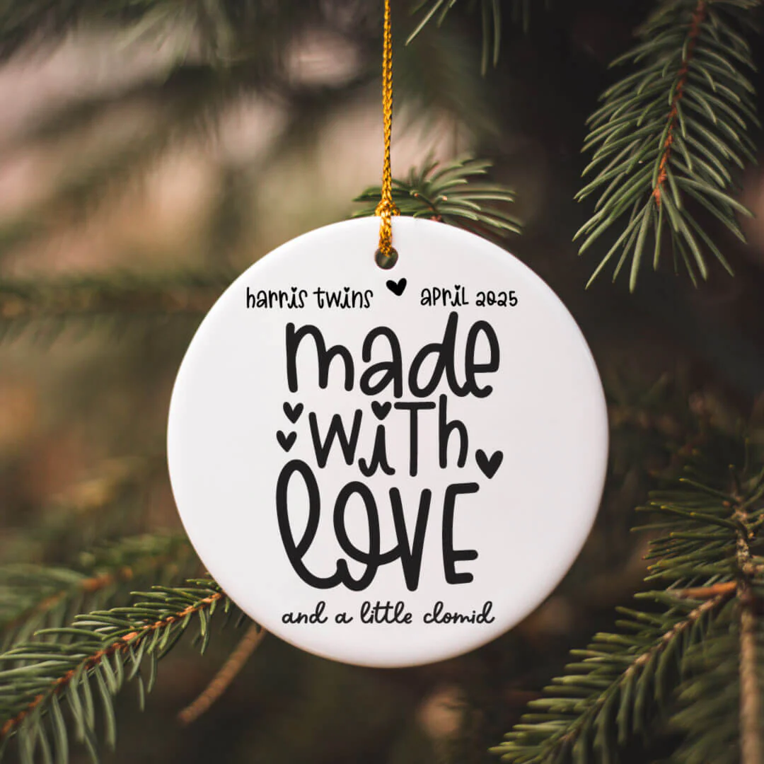 Personalized Ceramic Christmas Ornament | Made With Love