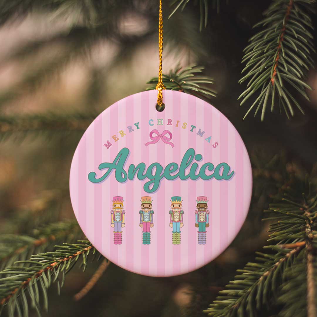 Personalized Ceramic Christmas Ornament | Nutcracker Cuties
