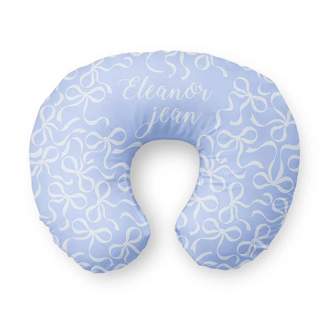 Personalized Nursing Pillow Covers | Blue-tiful Bows