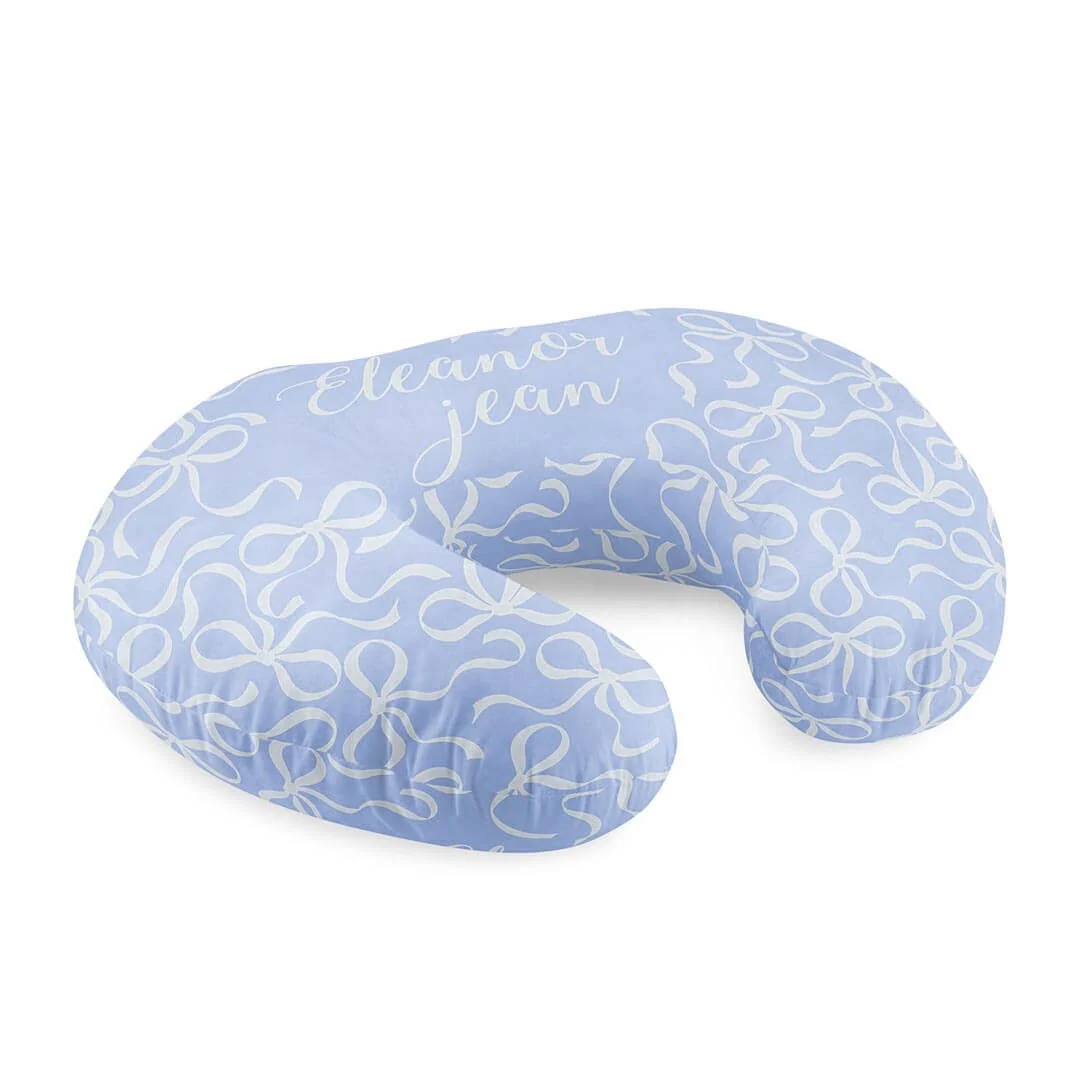 Personalized Nursing Pillow Covers | Blue-tiful Bows