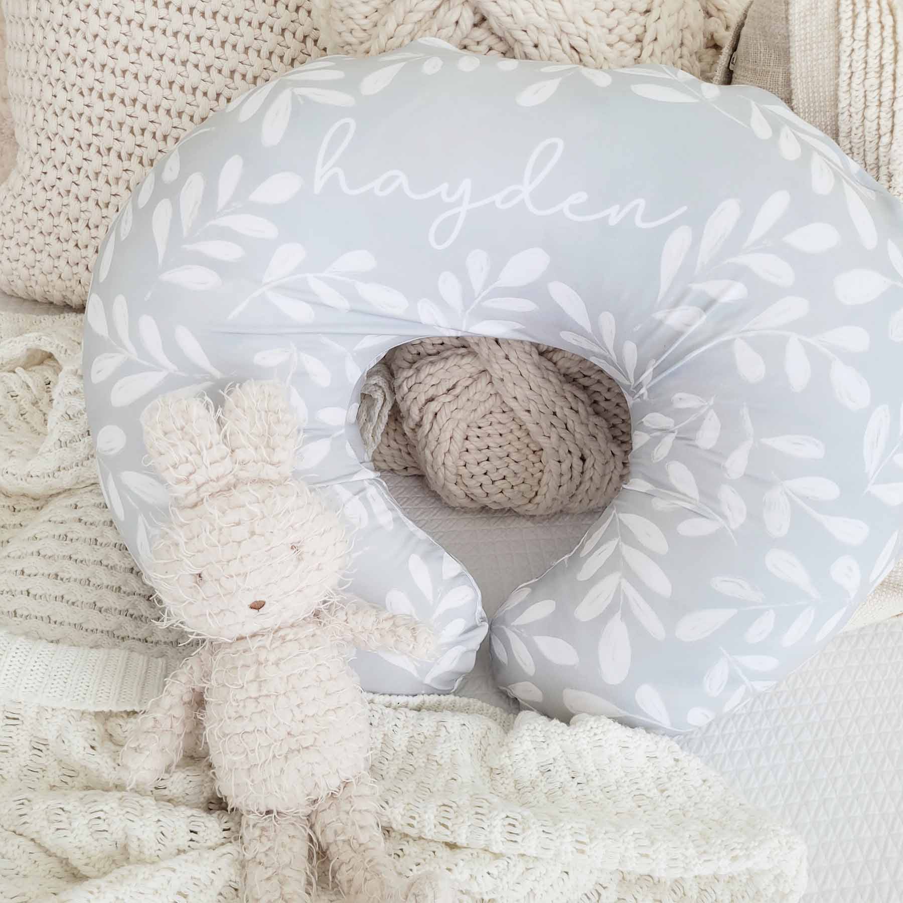 Personalized Nursing Pillow Covers | Calming Leaves