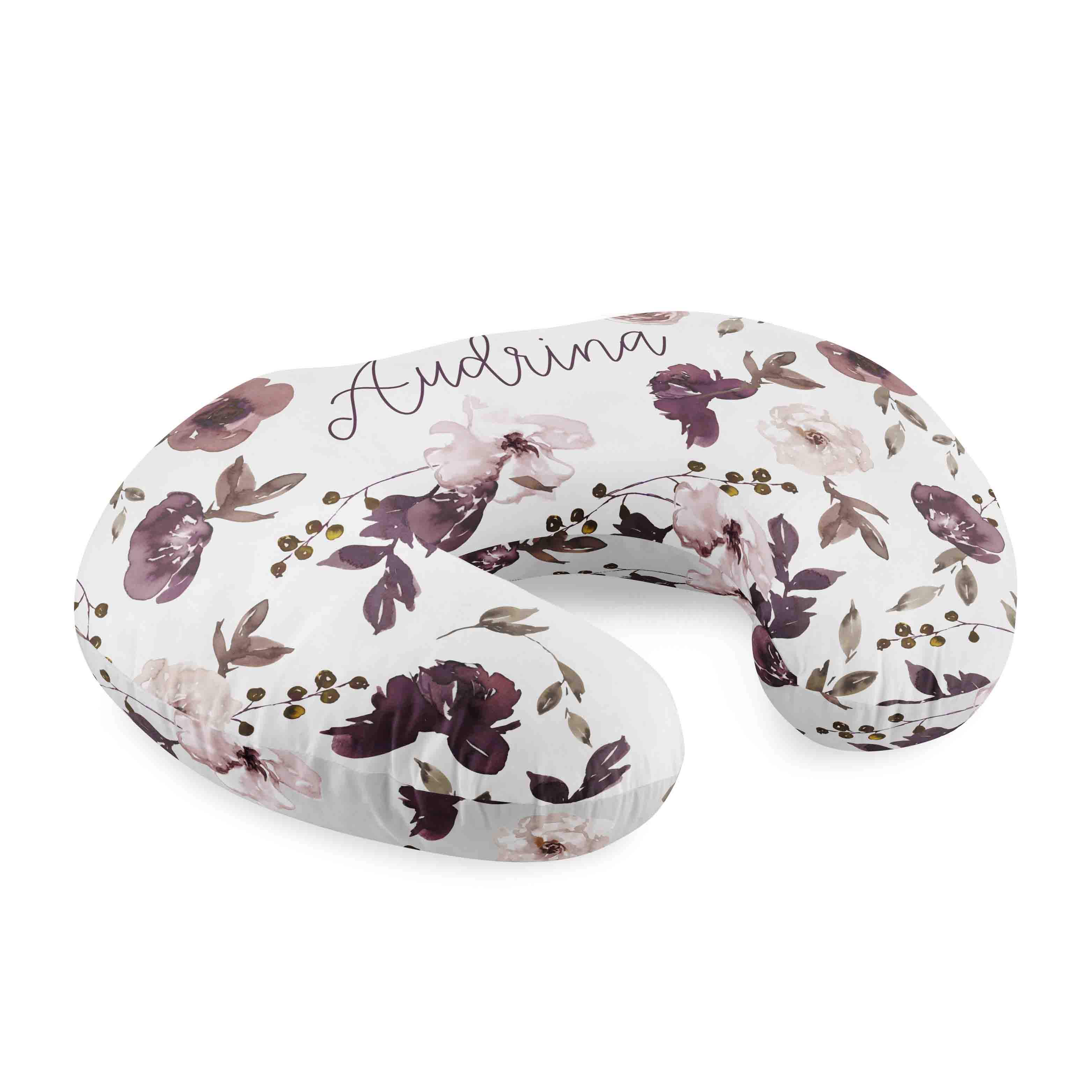 Personalized Nursing Pillow Covers | Demi's Dusty Purple