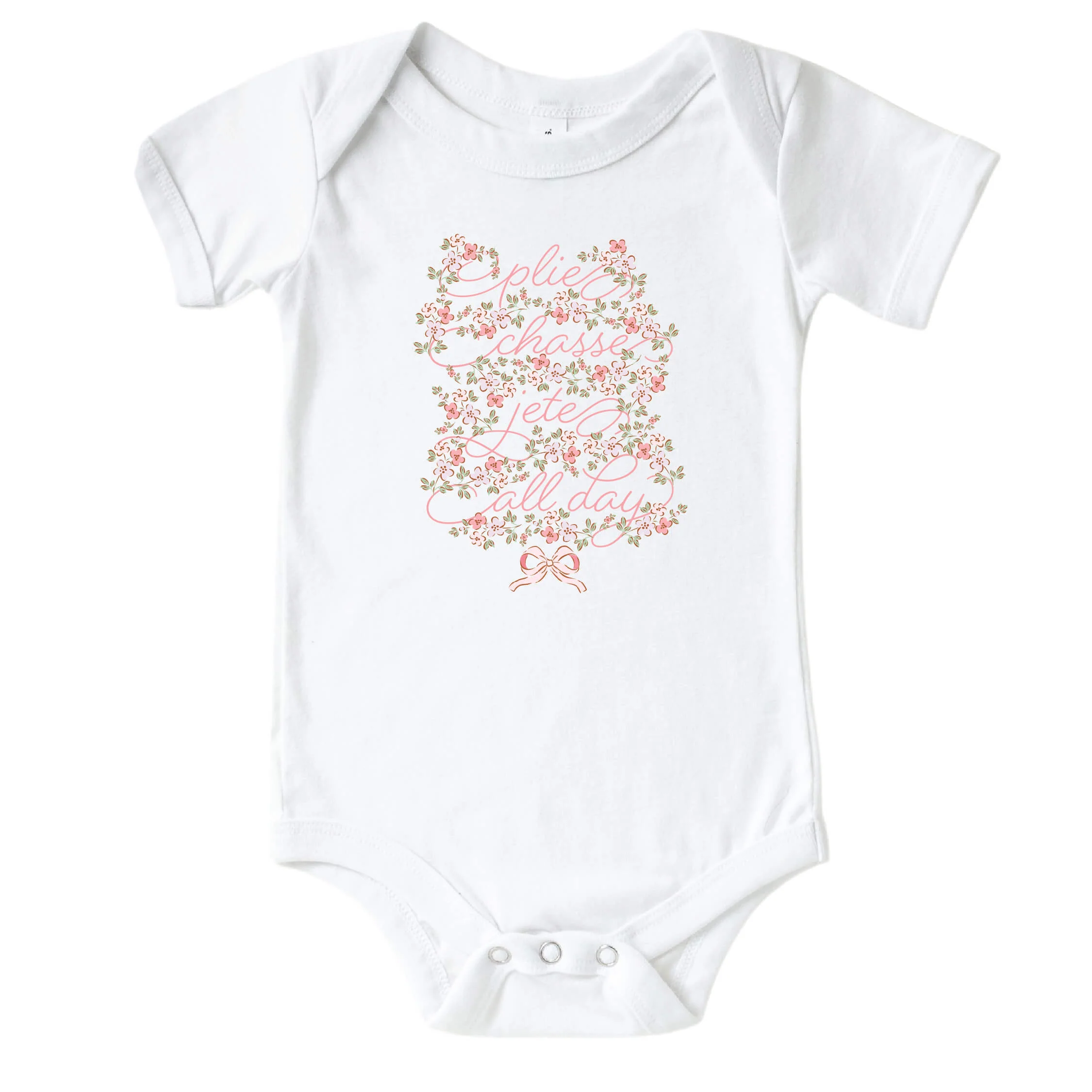 Plies, Chasse, Jete All Day Graphic Bodysuit | White