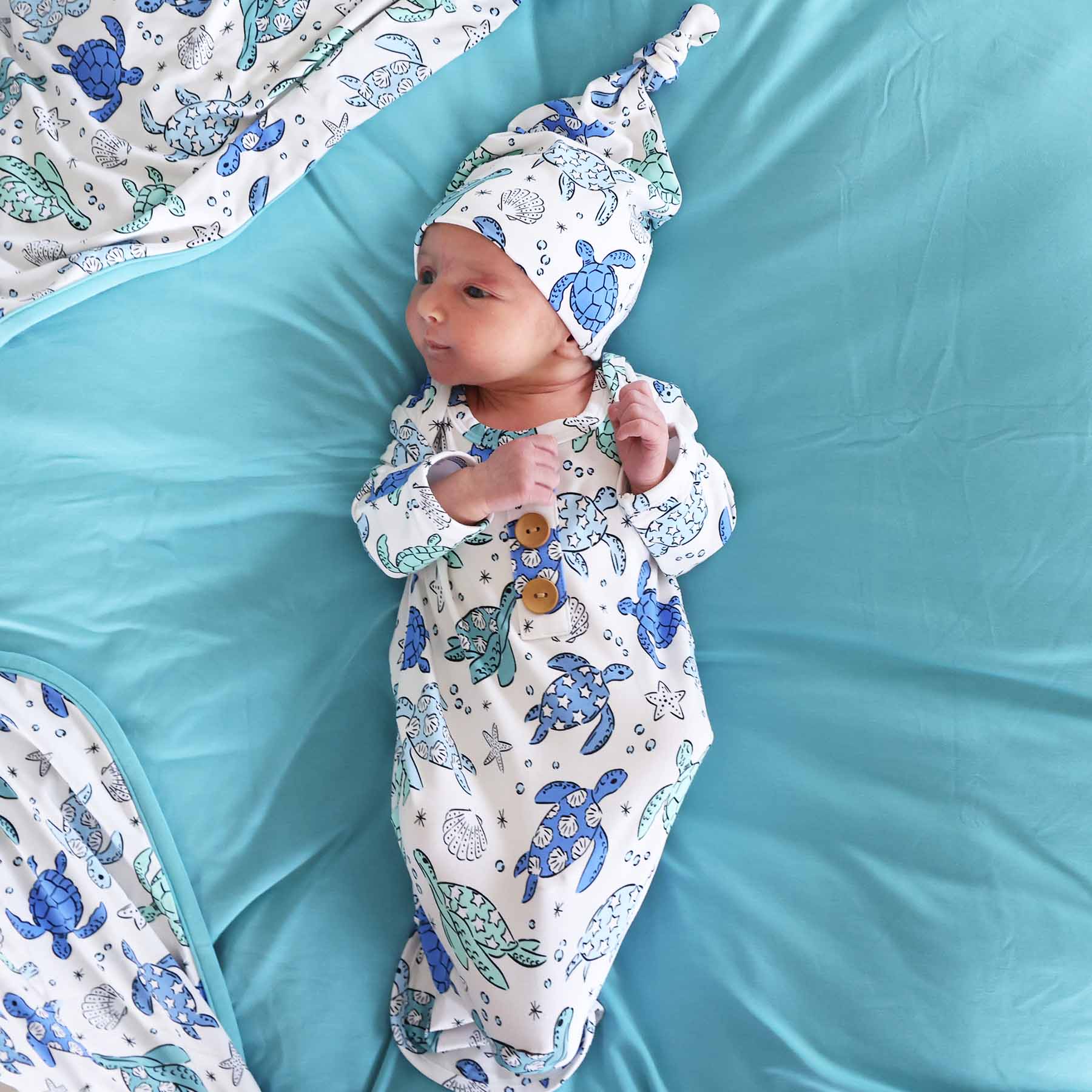 13737-sea-turtle-splash-newborn-baby-knot-gown-hat-set-1.jpg