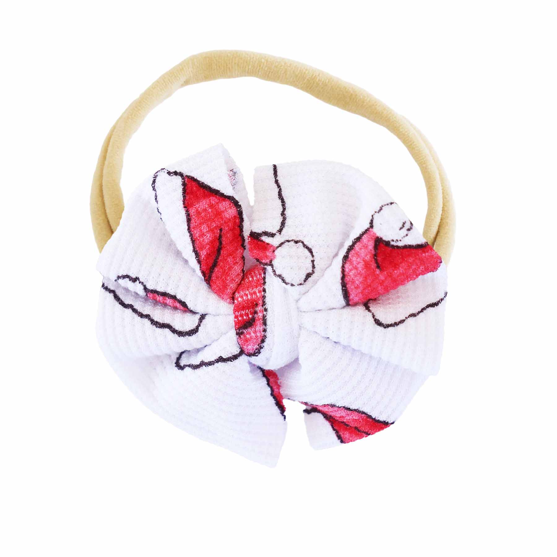 Santa Baby Bamboo Waffle Bow Headband