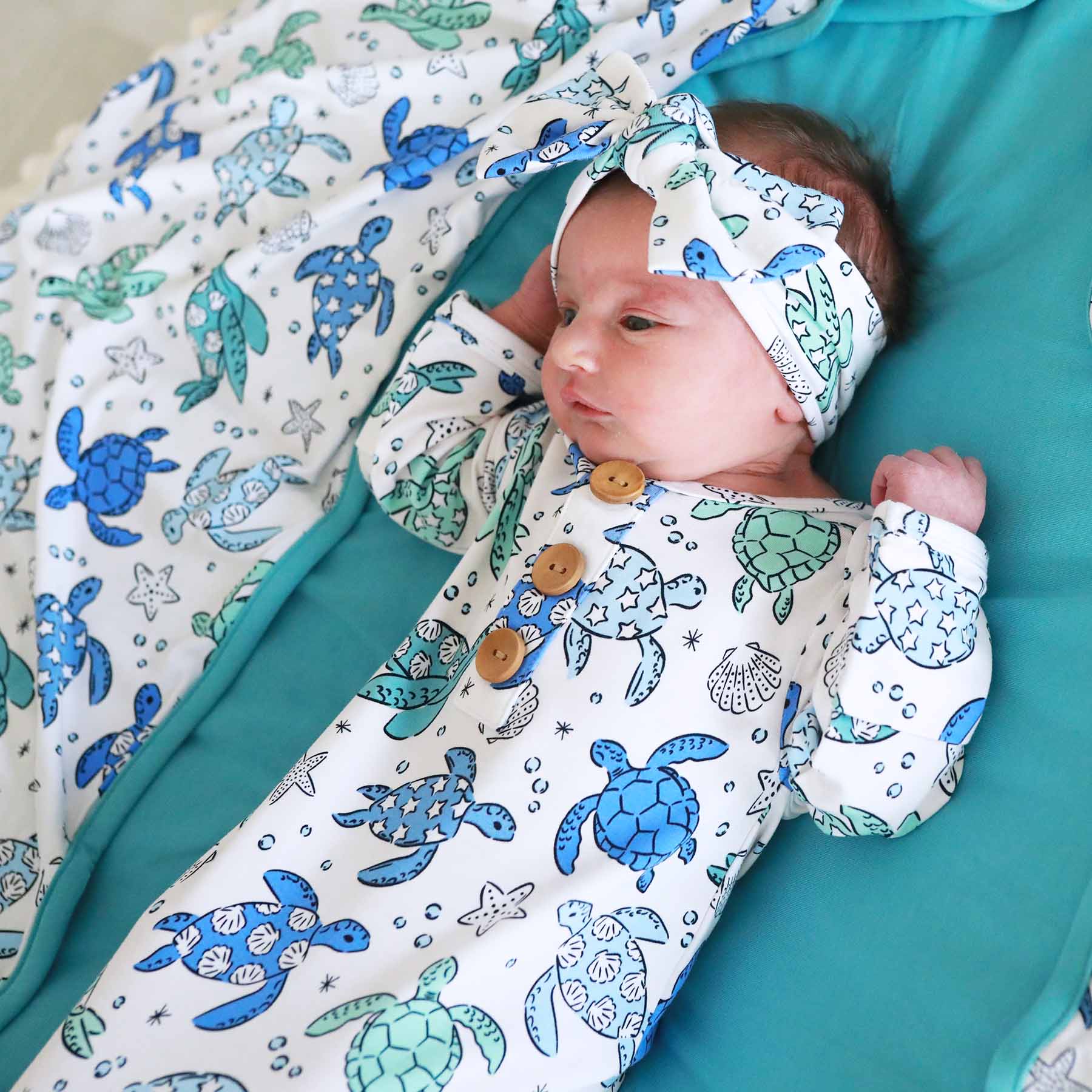 13737-sea-turtle-splash-newborn-baby-knot-gown-hat-set-1.jpg