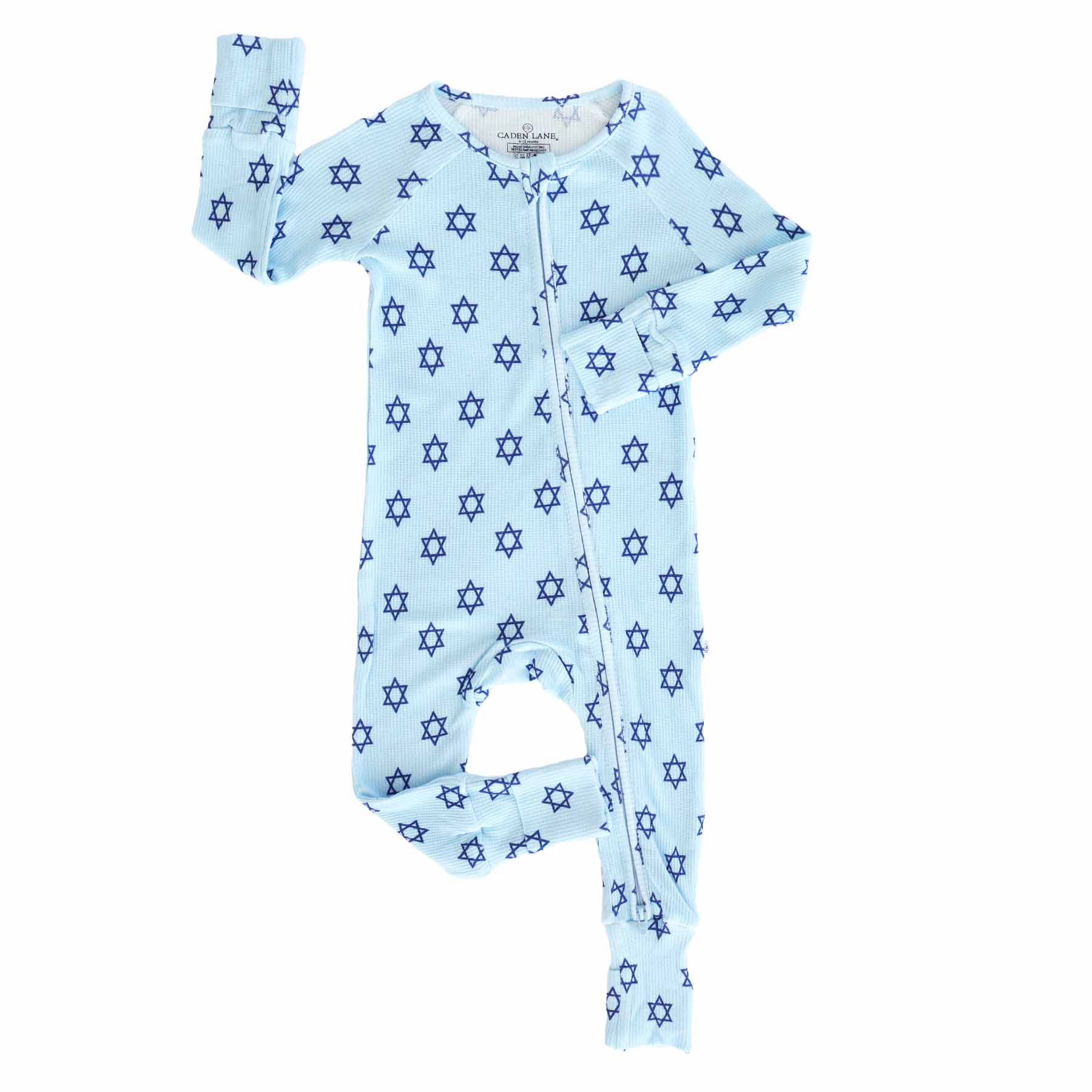 Shalom Snuggles Bamboo Waffle Convertible Zip Romper