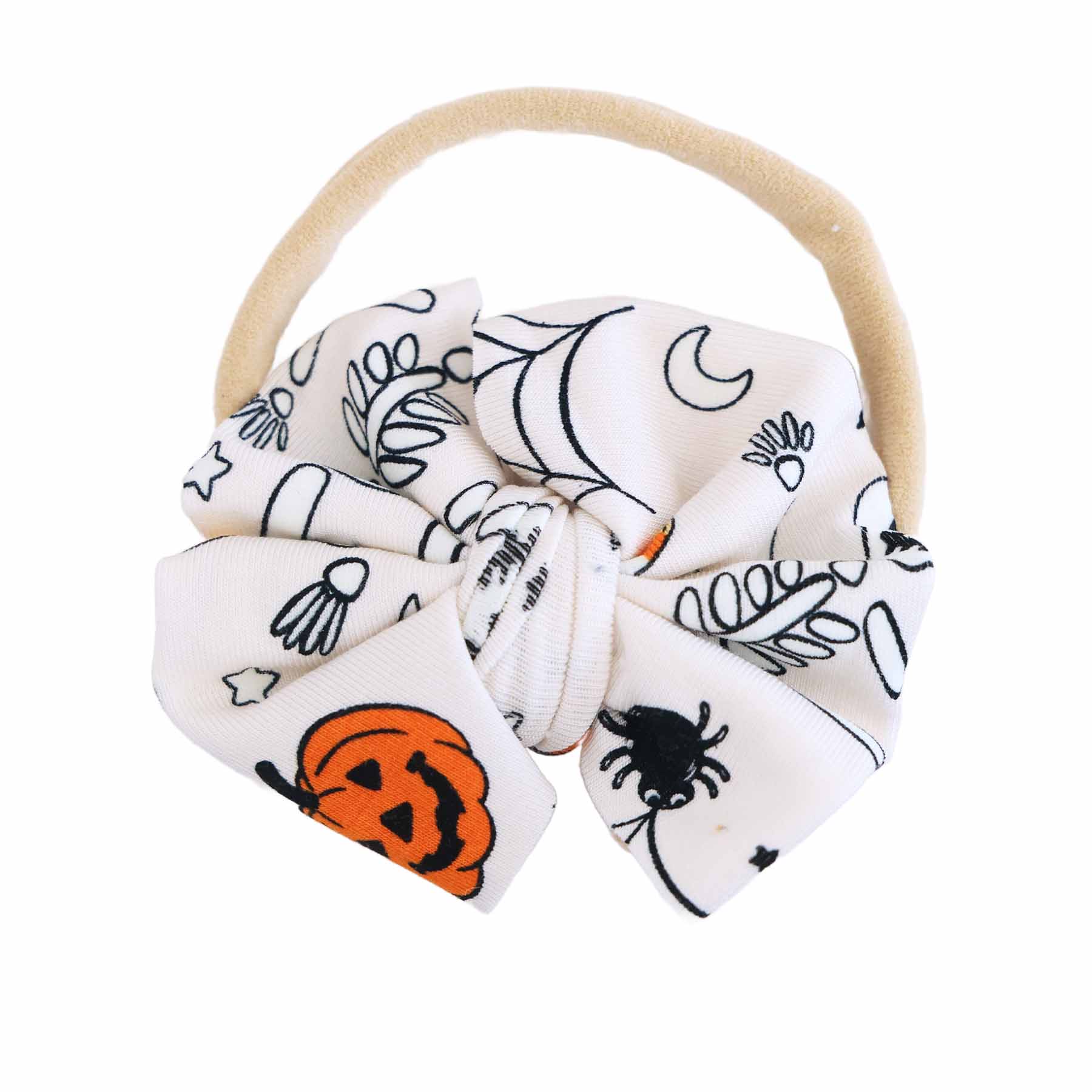 Silly Skellies Knit Bow Headband