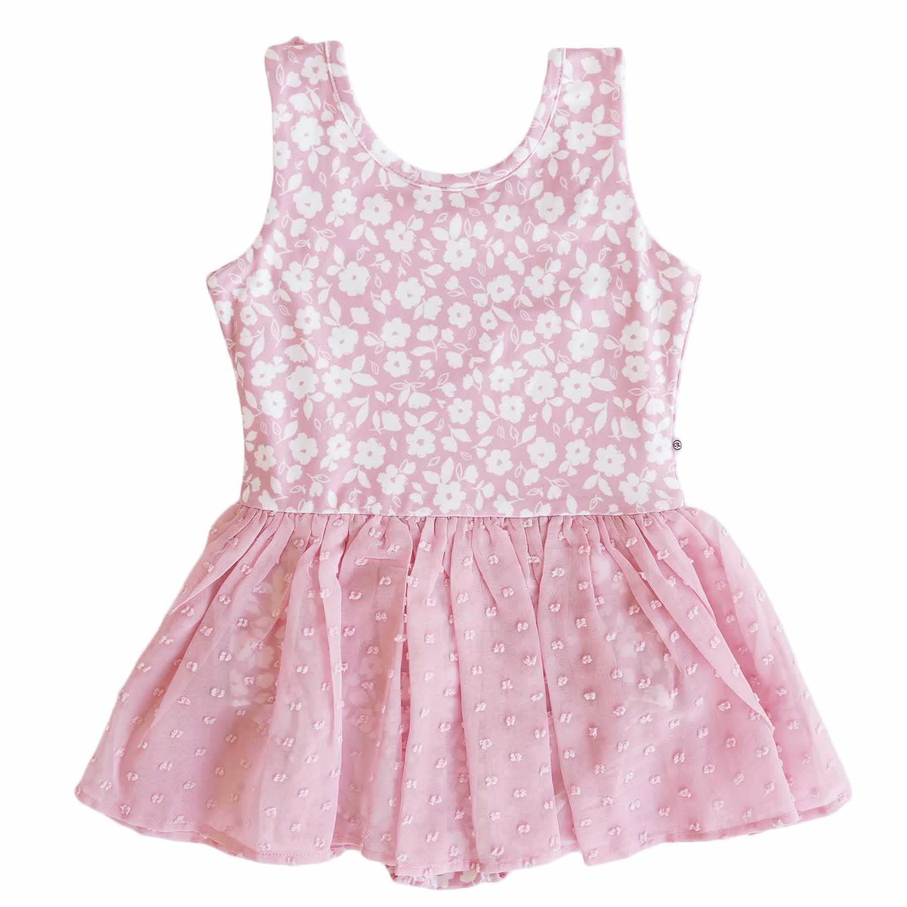Sleeveless Swiss Dot Leotard | Tiny Blooms