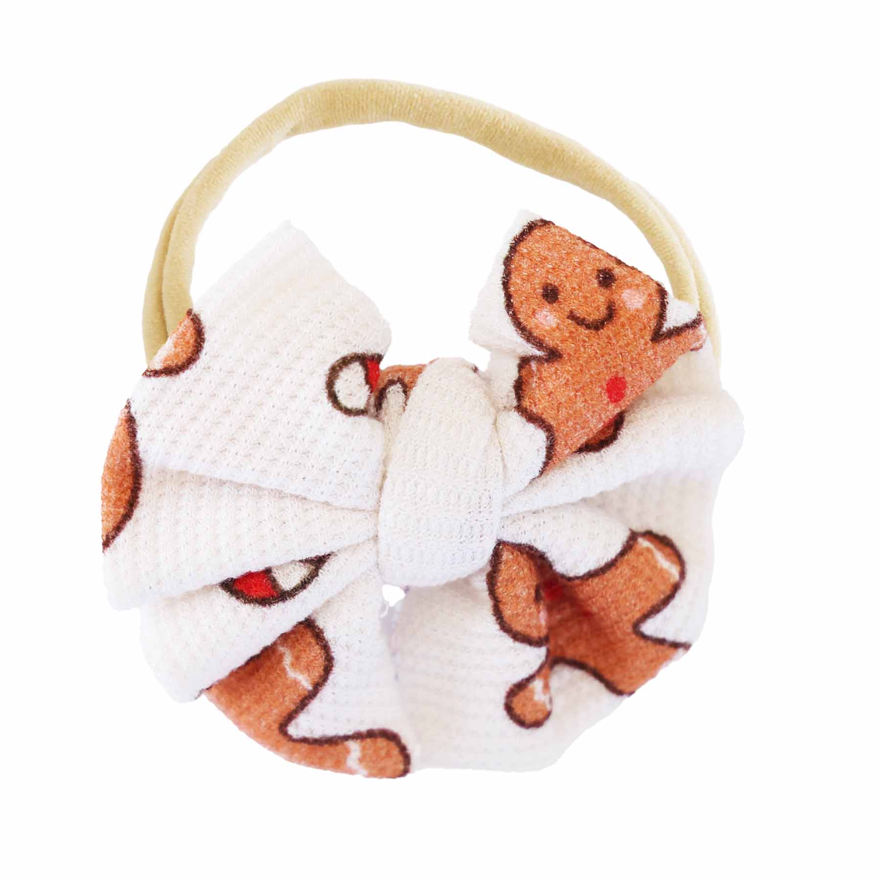Sleigh Ride Sweets Bamboo Waffle Bow Headband