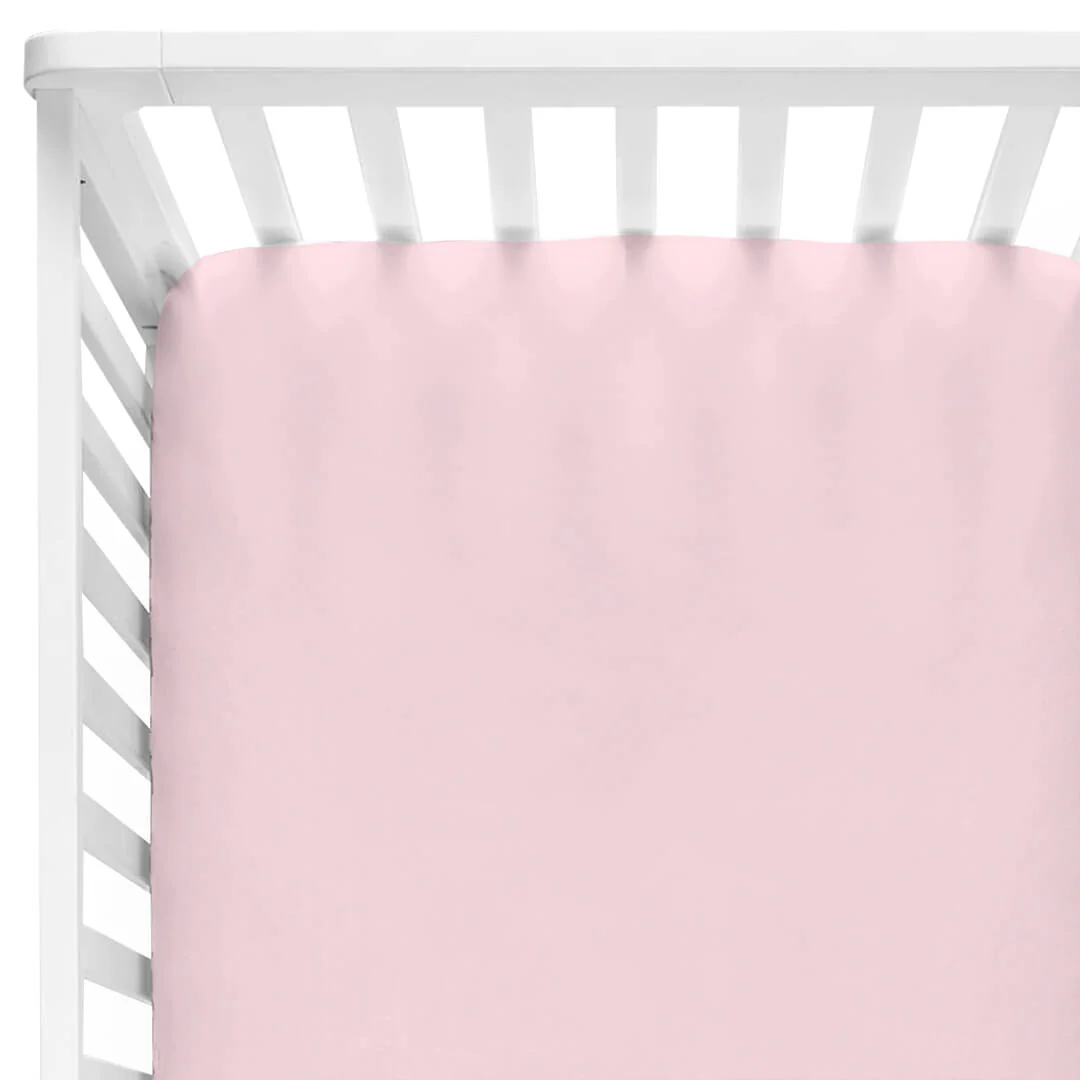 Solid Fancy Pink Bamboo Crib Sheet