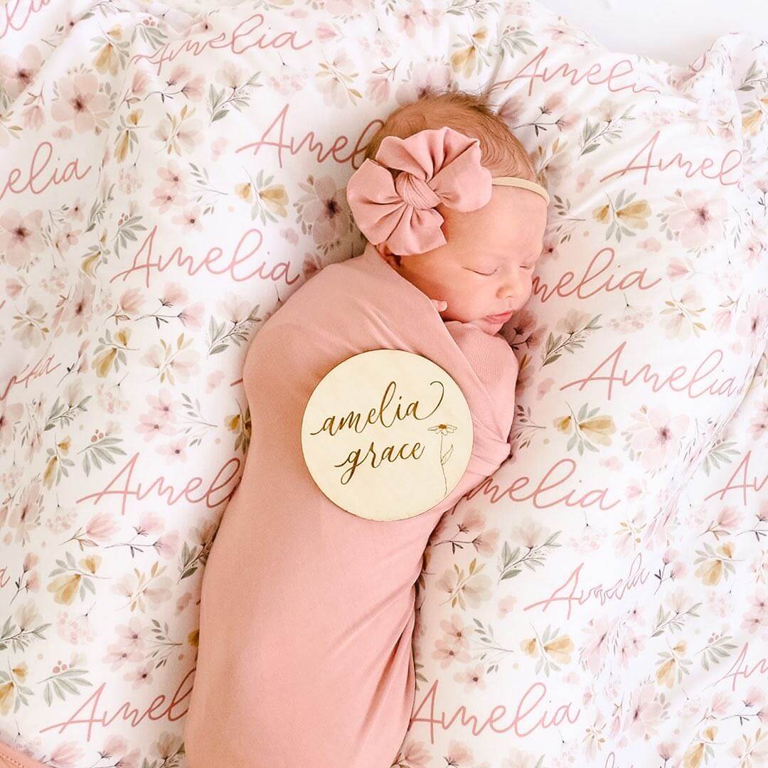 Solid Mauve Bamboo Knit Swaddle Blanket