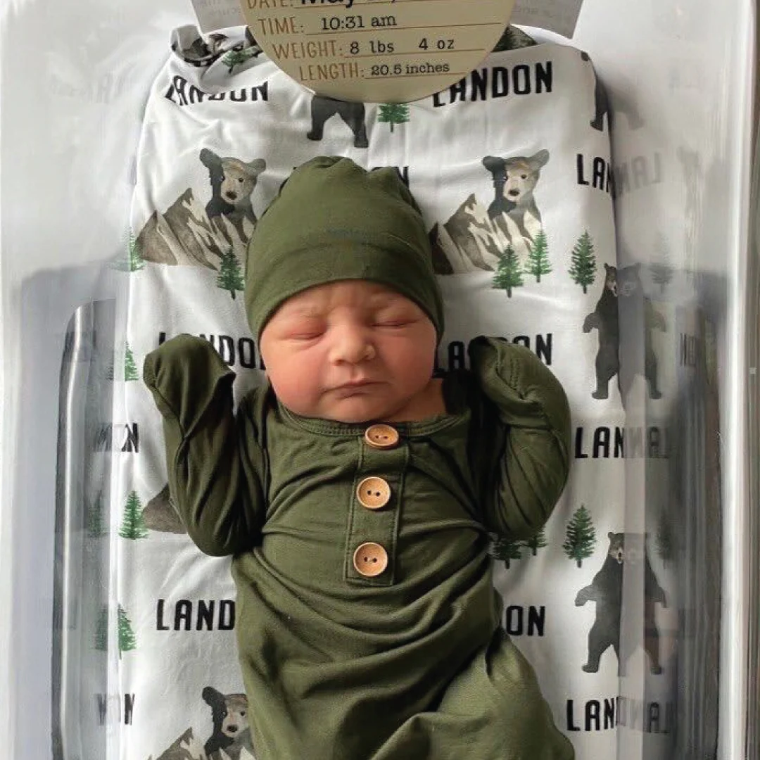 14215-solid-olive-bamboo-baby-knot-gown-hat-1.jpg