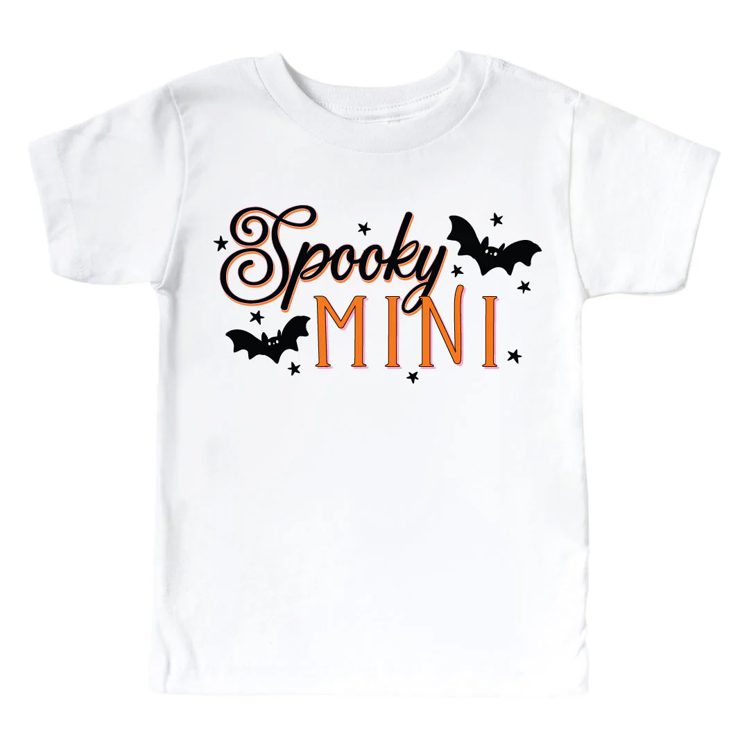 Spooky Mini Graphic Bodysuit & Kids Tee | White