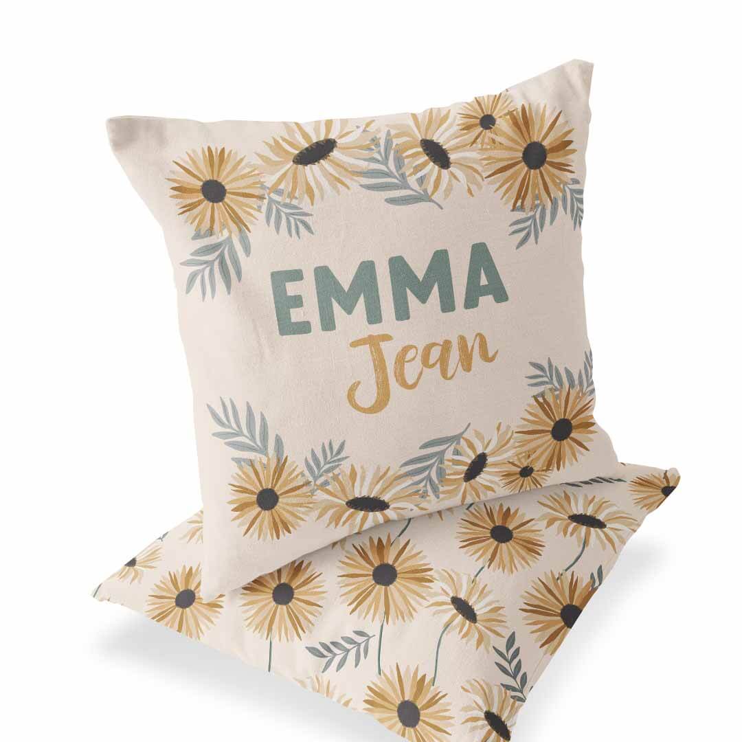 Sunday's Daisy Personalized Pillow
