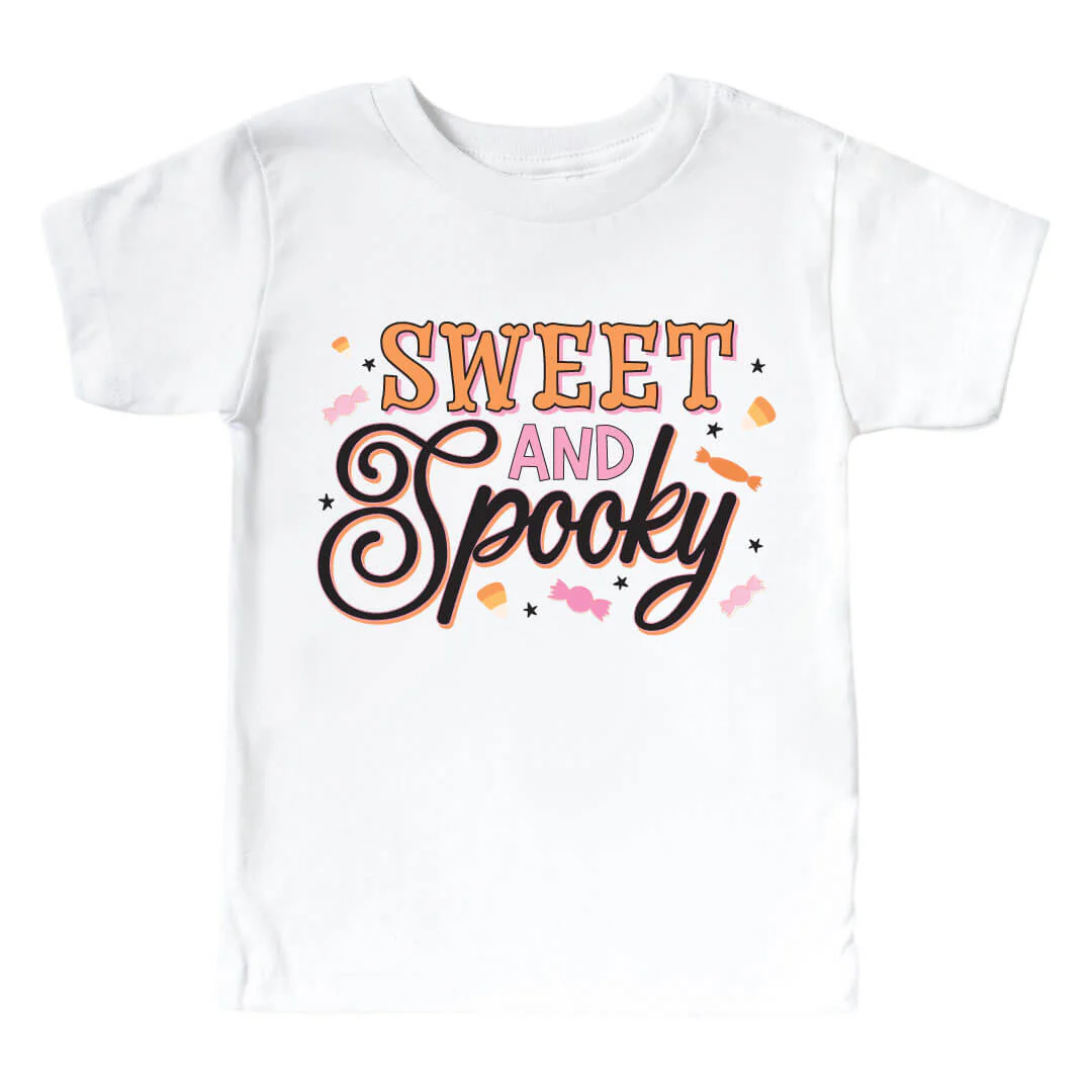 Sweet & Spooky Graphic Bodysuit & Kids Tee | White