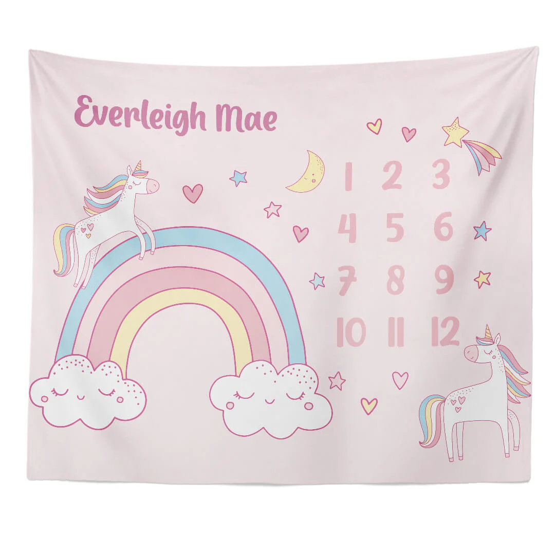 Unicorn Dreams Personalized Milestone Calendar