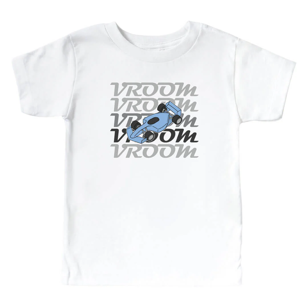 Vroom Kids Graphic Tee | White