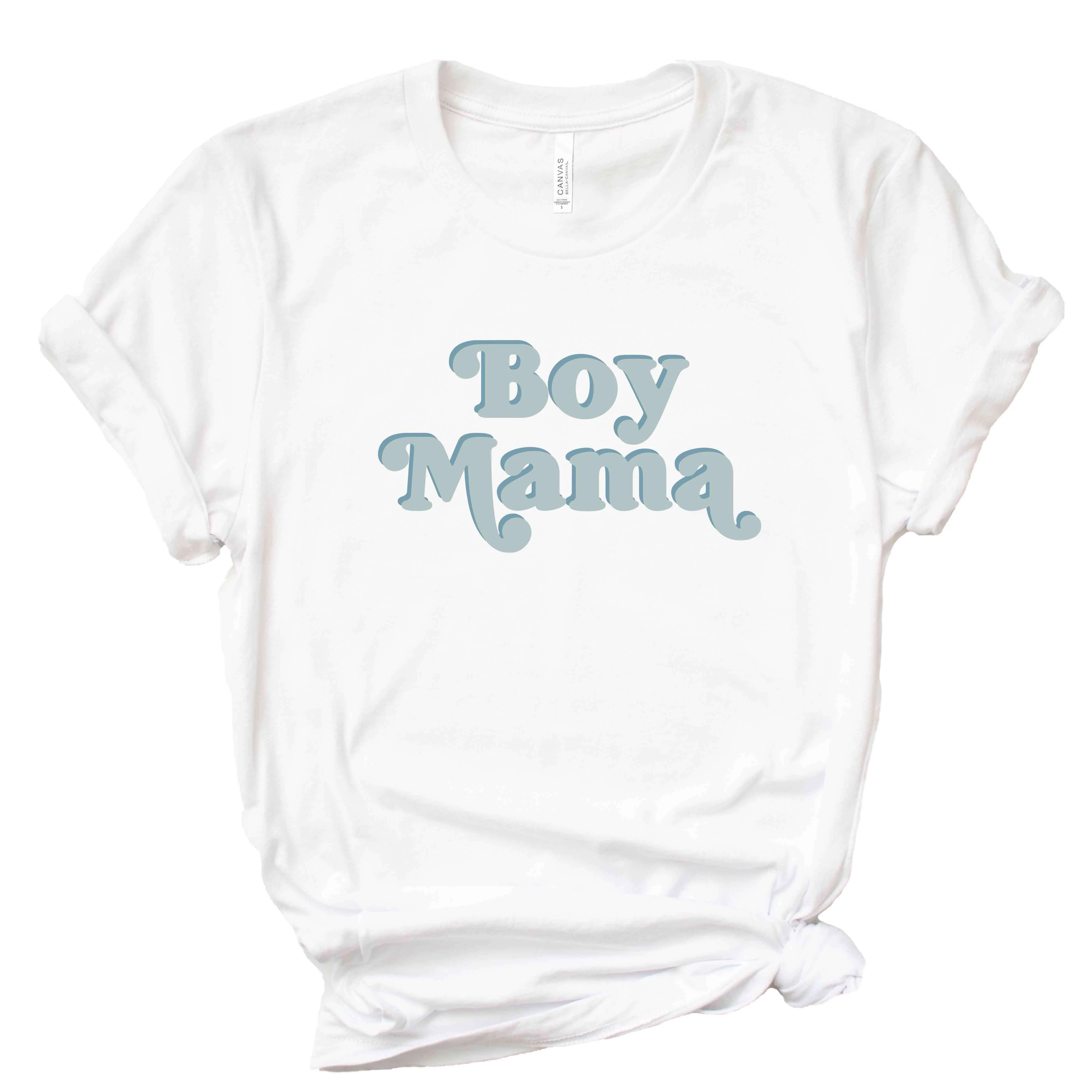 Boy Mama Graphic Tee | White