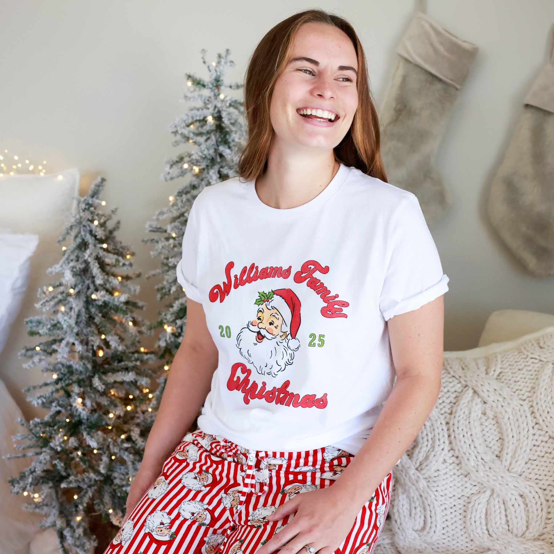 Santa Claus Lane Unisex Adult Pajama Pants
