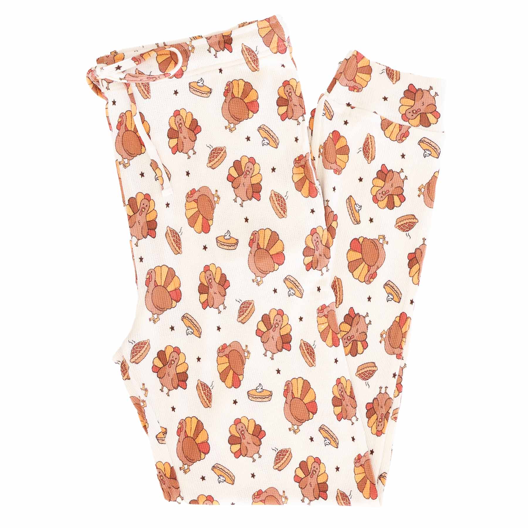 Turkey Treats Bamboo Waffle Unisex Adult Pajama Pants