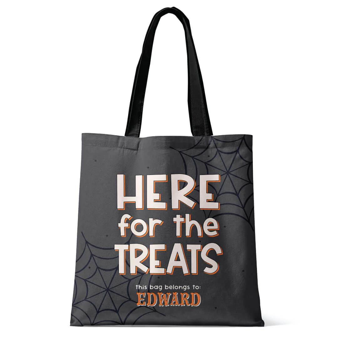 Personalized Trick Or Treat Bags | Here For The Treats