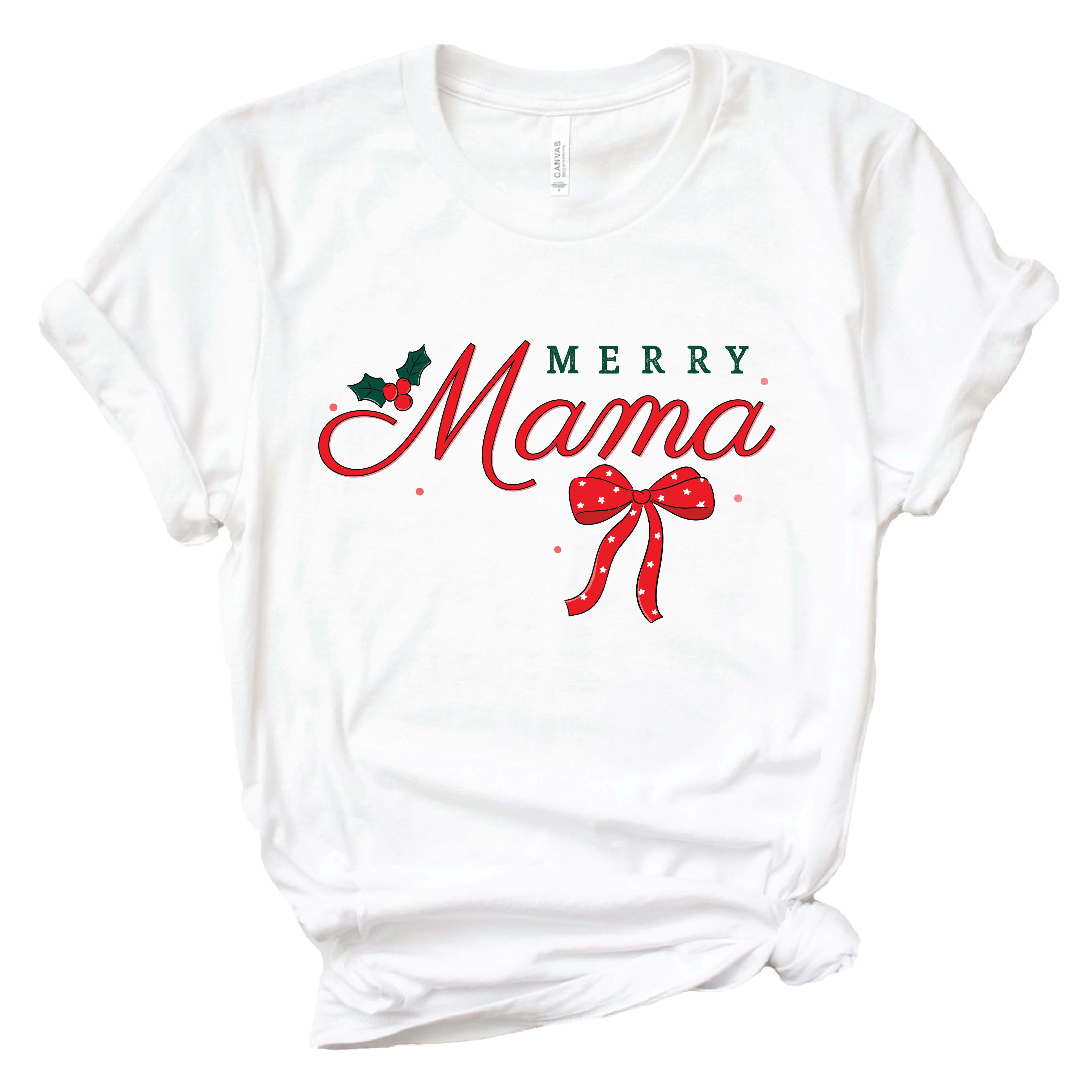 Merry Mama Graphic Tee | White
