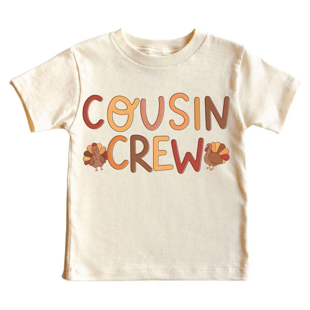 Cousin Crew Graphic Bodysuit & Kids Tee | Natural