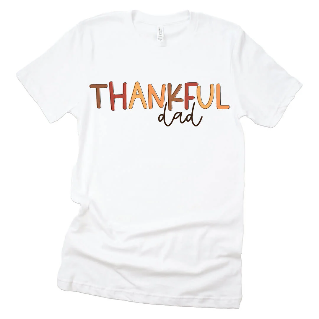Thankful Parent Adult Graphic Tee | White