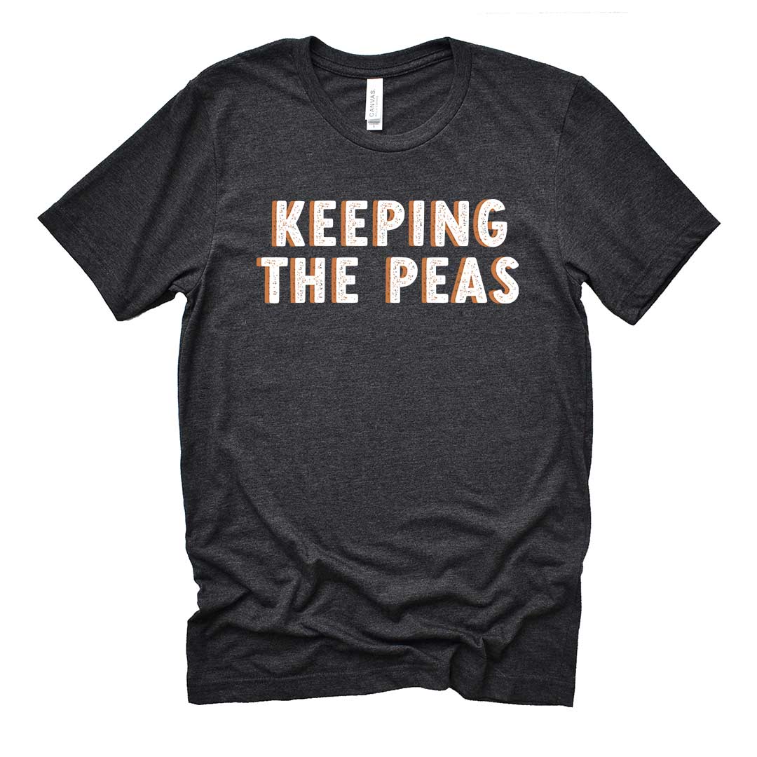 Keeping the Peas Adult Graphic Tee | Dark Grey Heather