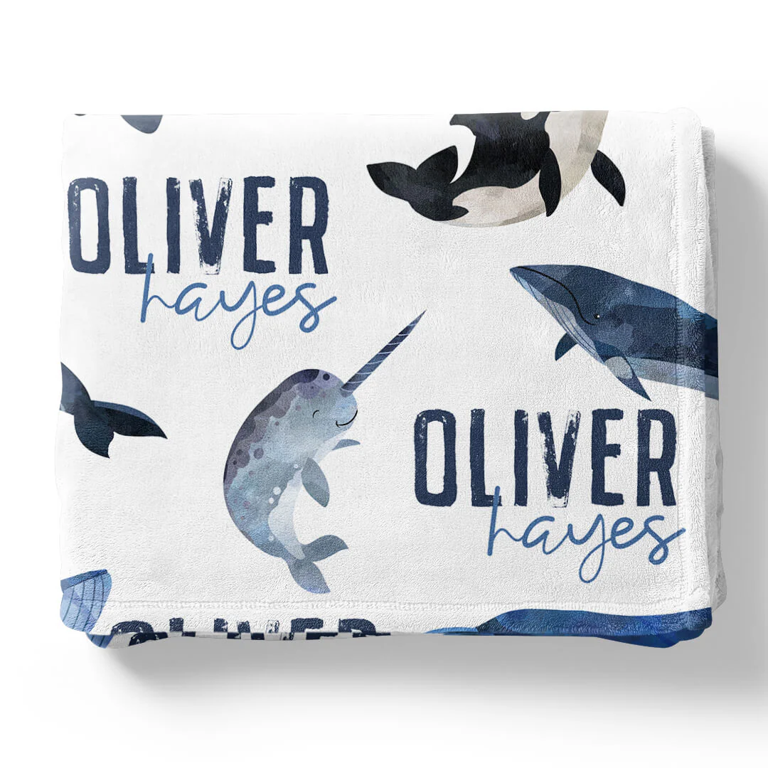 Whaley Cute | Personalized Kids Blanket