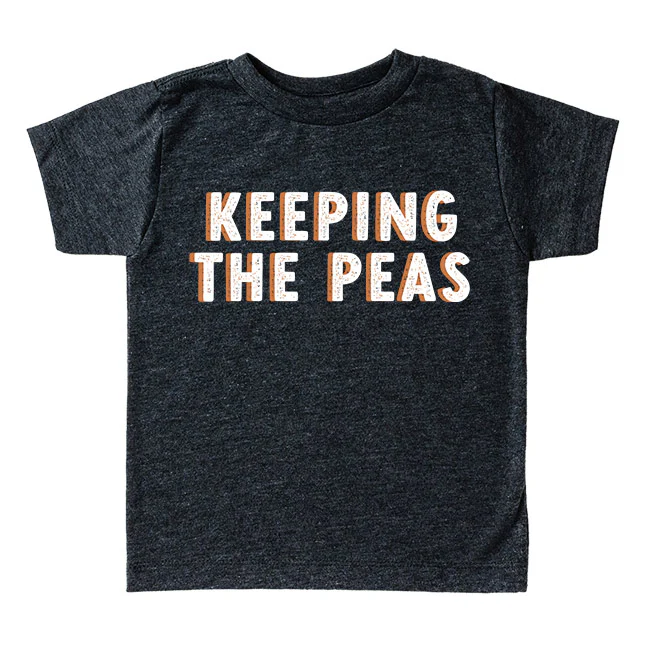 Keeping the Peas Kids Graphic Tee | Dark Grey Heather
