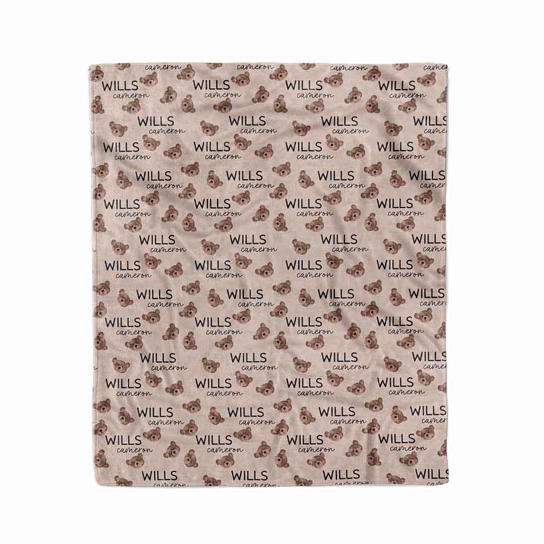 Teddy's Bears Personalized Kids Blanket