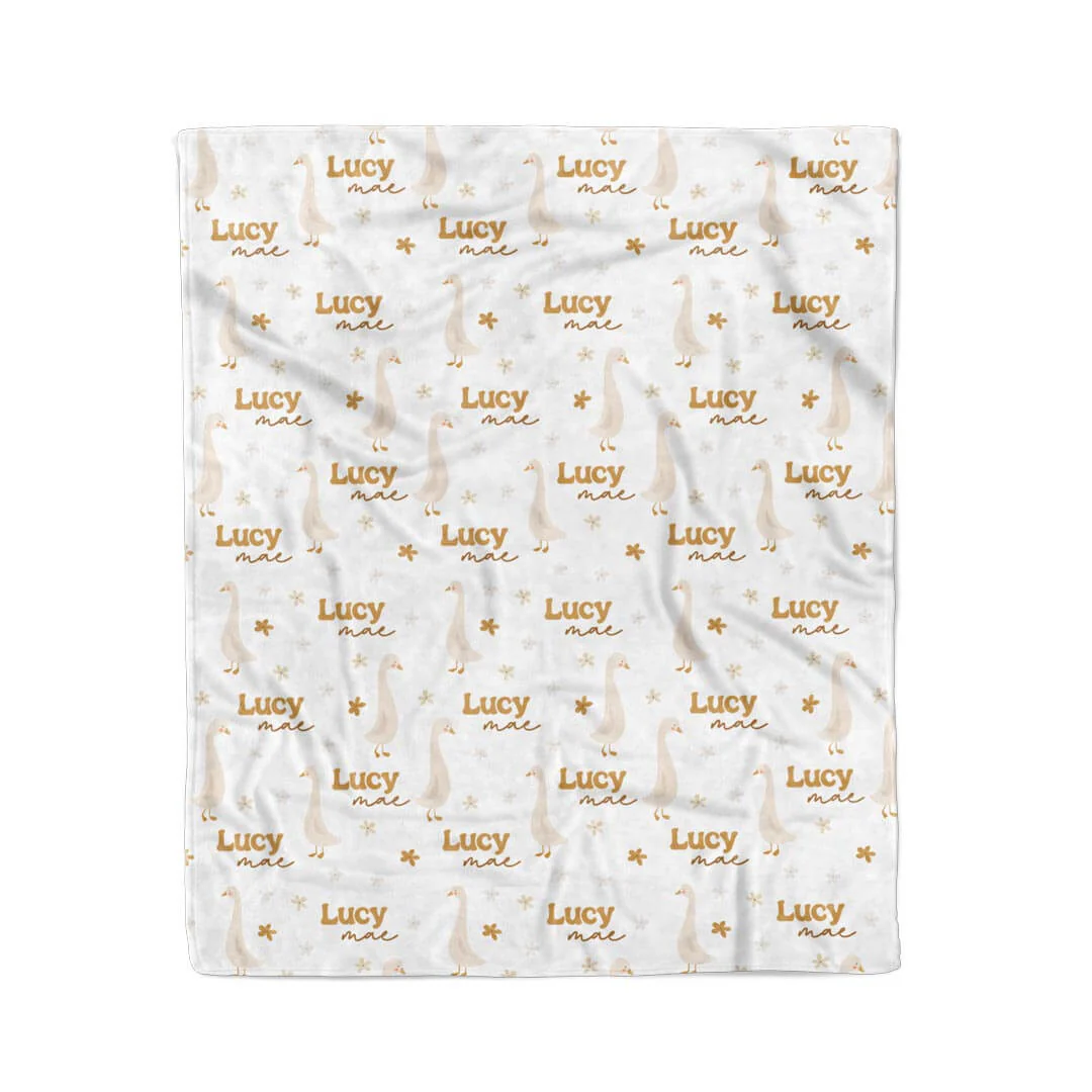 Duck Duck Goose Personalized Kids Blanket
