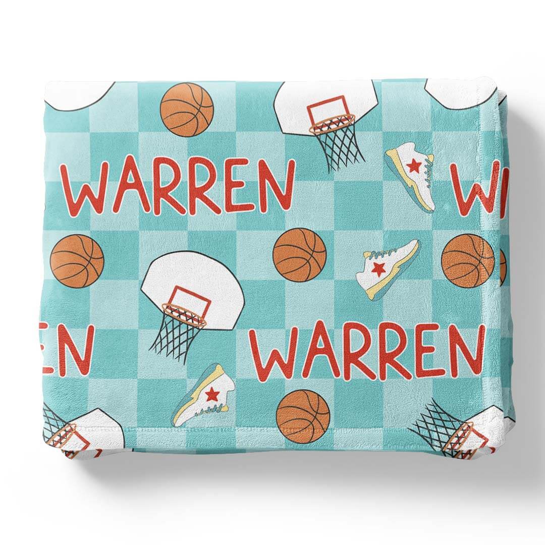 Basketball Star Personalized Kids Blanket