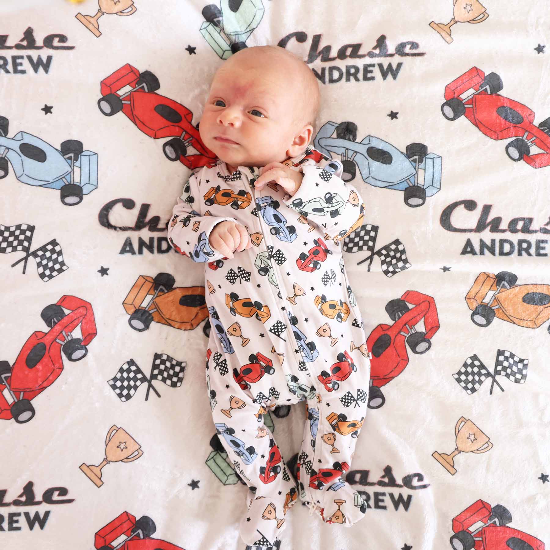 Pit Crew Personalized Kids Blanket