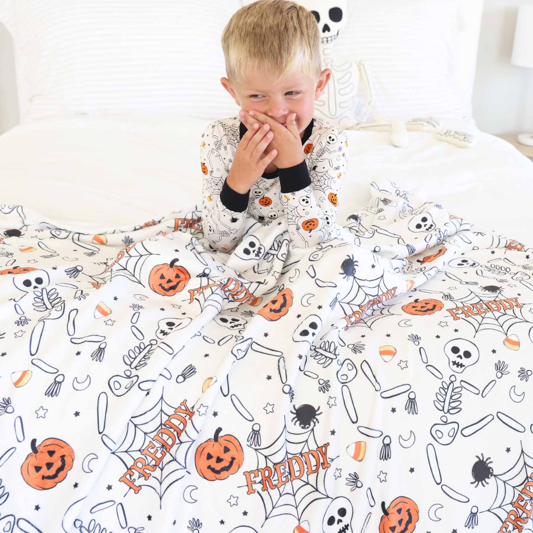 Silly Skellies Personalized Kids Blanket
