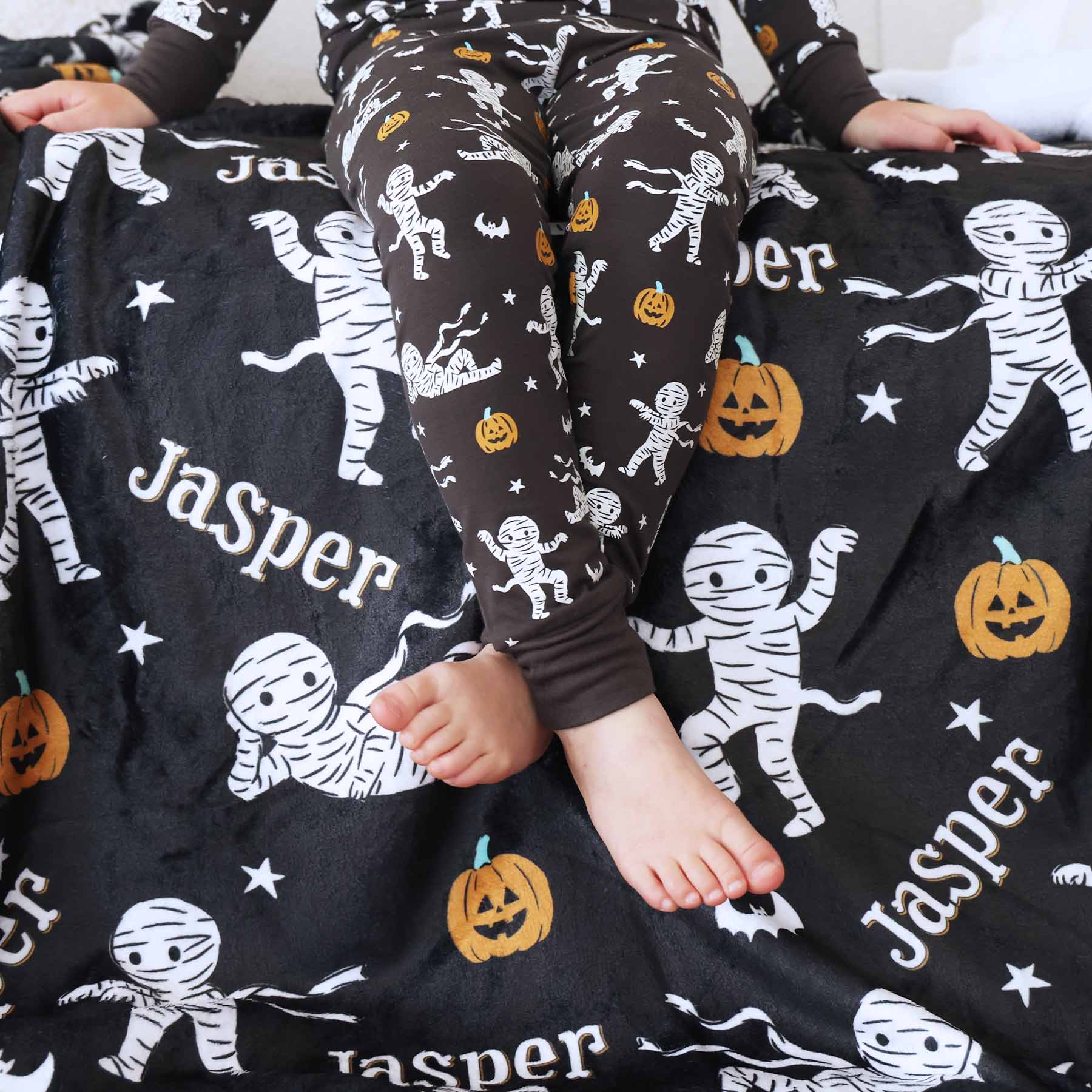 Midnight Mummies Personalized Kids Blanket