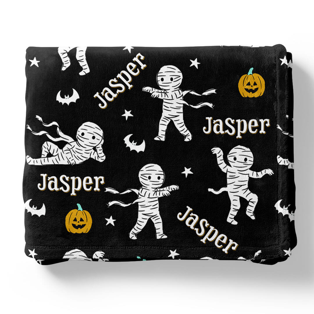 Midnight Mummies Personalized Kids Blanket