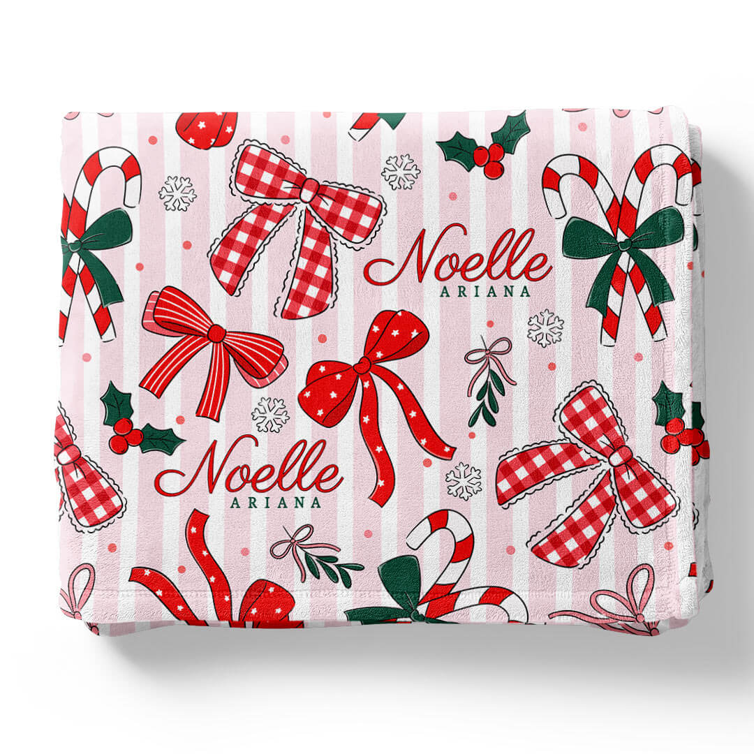 Bow What Fun Personalized Kids Blanket