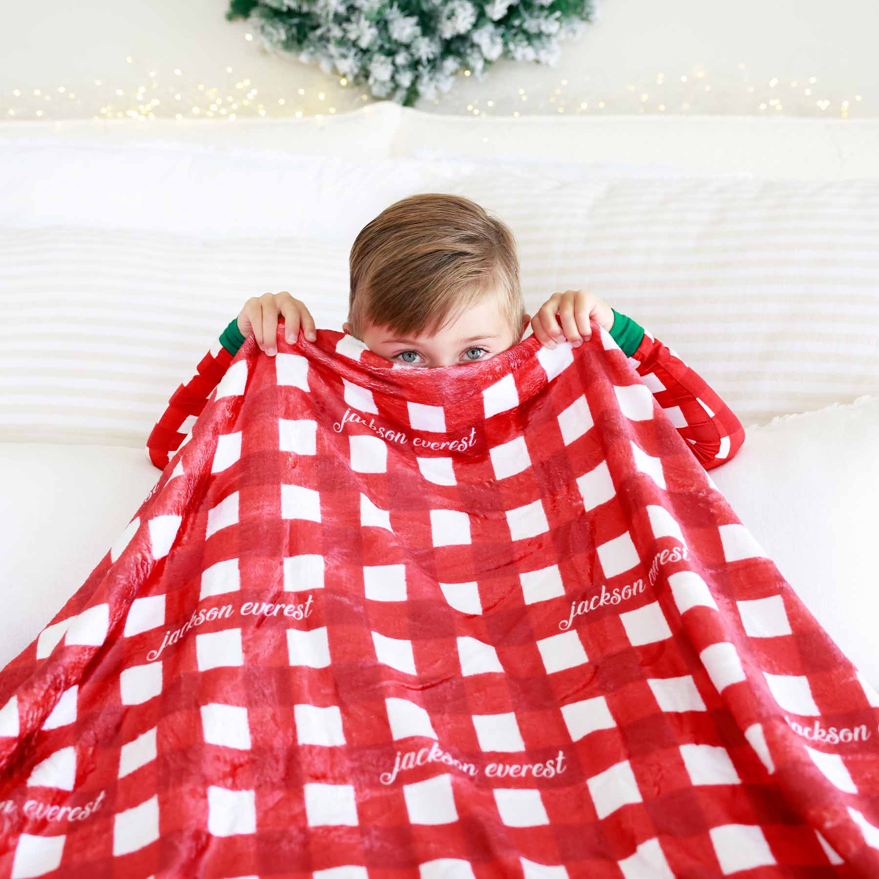 Checking It Twice Personalized Kids Blanket