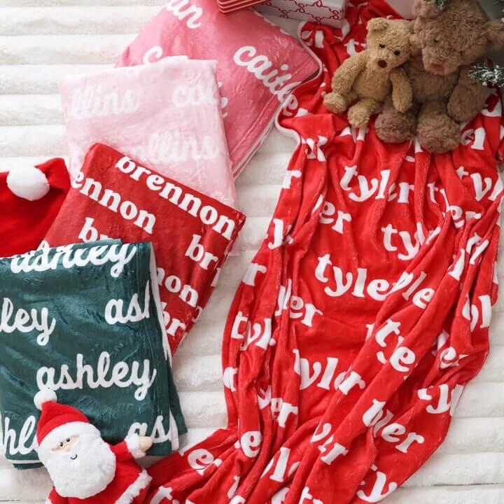 Christmas Spirit Personalized Color Blanket