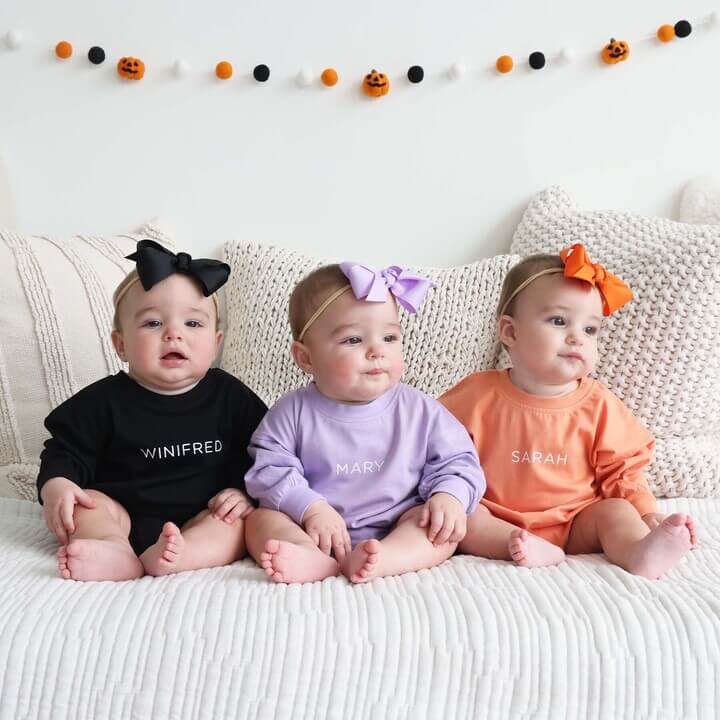 Personalized Long Sleeve Bubble Romper | Halloween