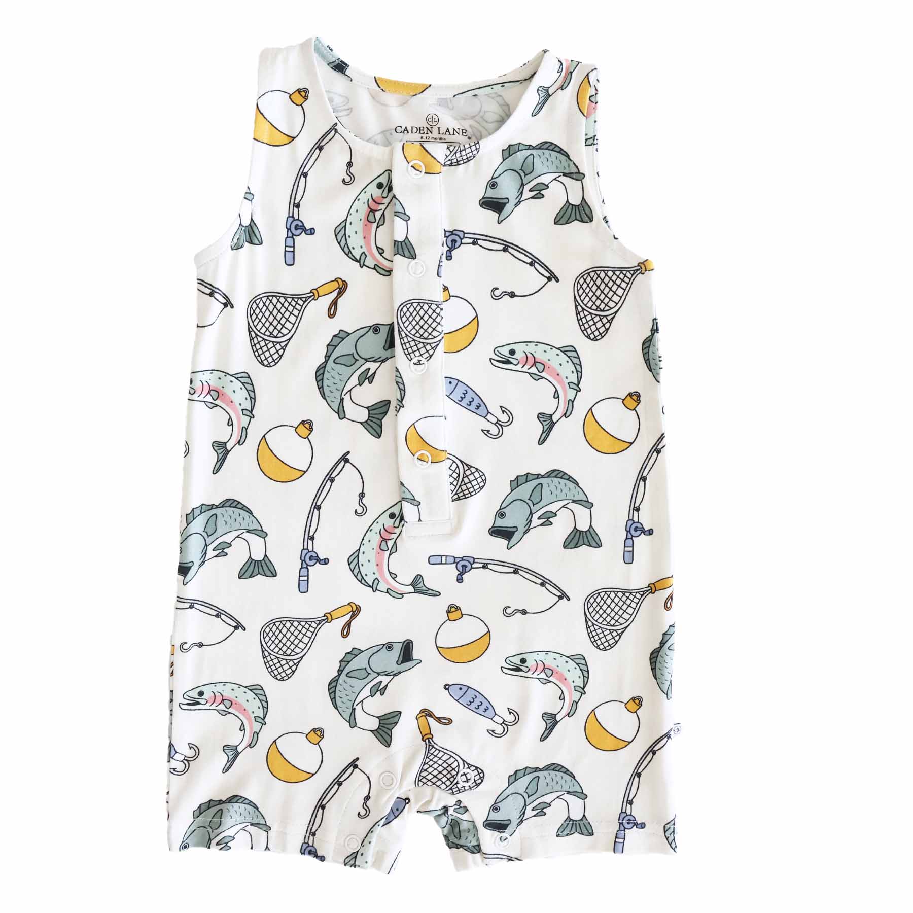 Sleeveless Snap Romper | Catch of the Day