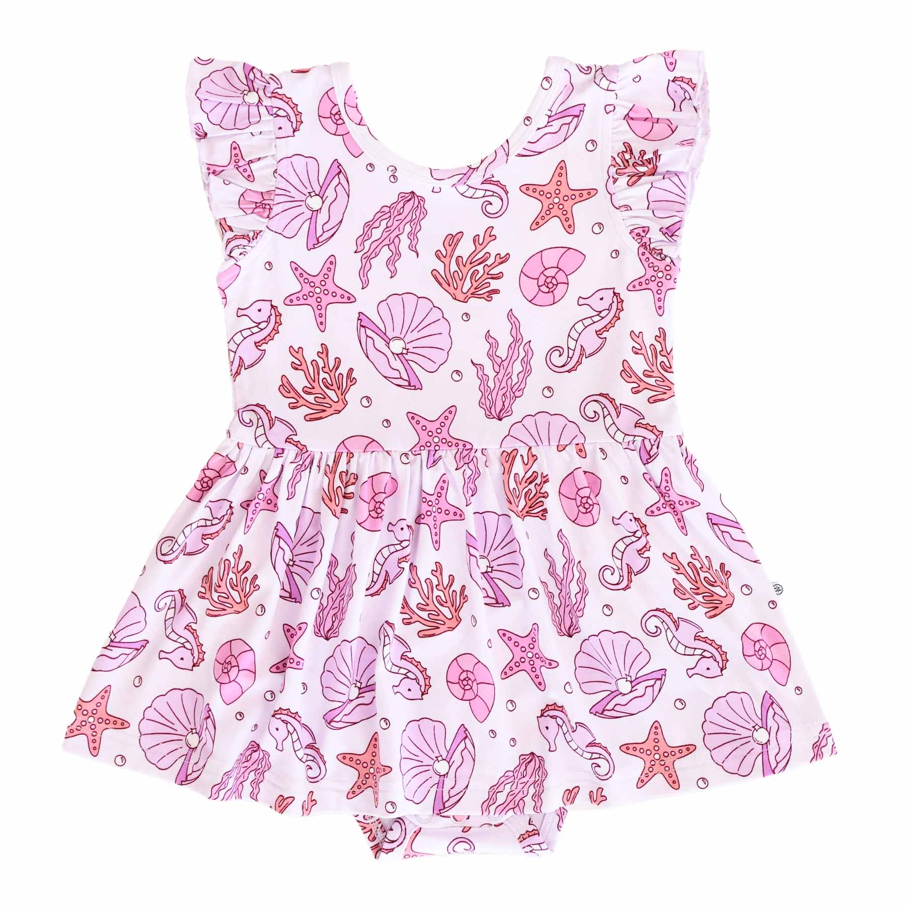 Sleeveless Twirl Bodysuit | Tiny Tides Pink